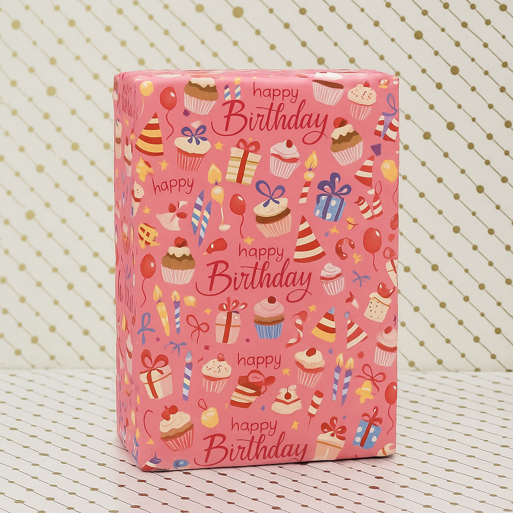 Happy Birthday Printed Gift Wrapping Papers
