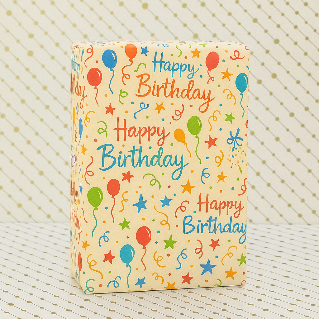 Happy Birthday Printed Gift Wrapping Papers