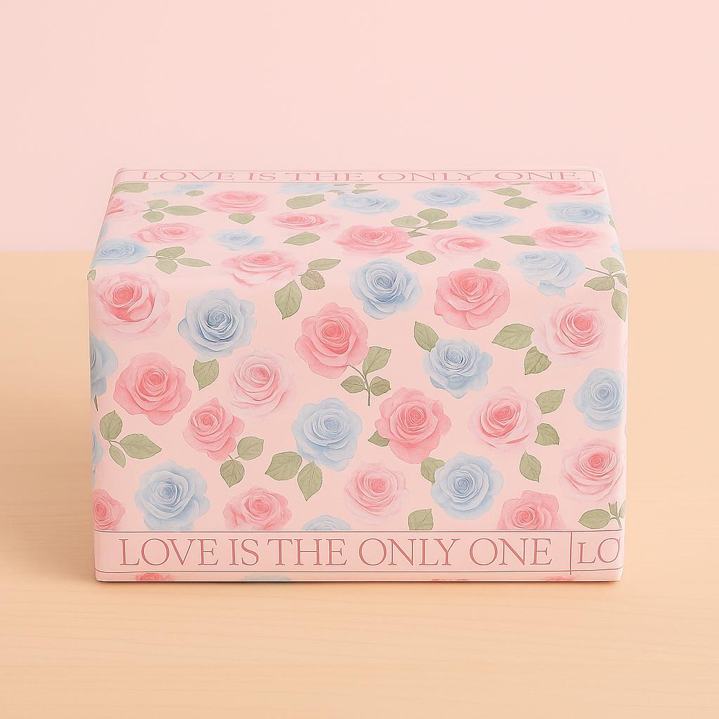 Flowers printed Korean gift wrapping paper (pack of 20 sheets)