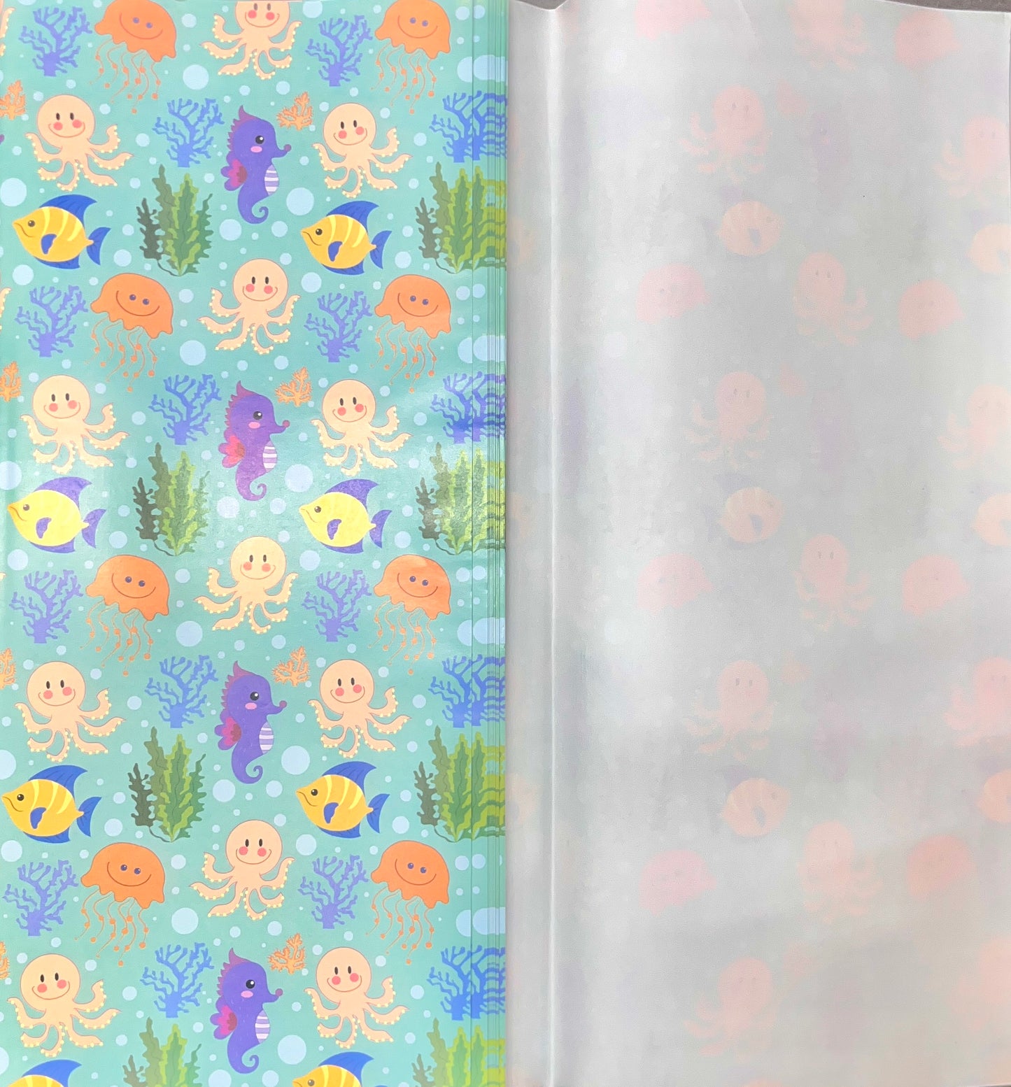 Aquatic Themed Gift Wrapping Paper