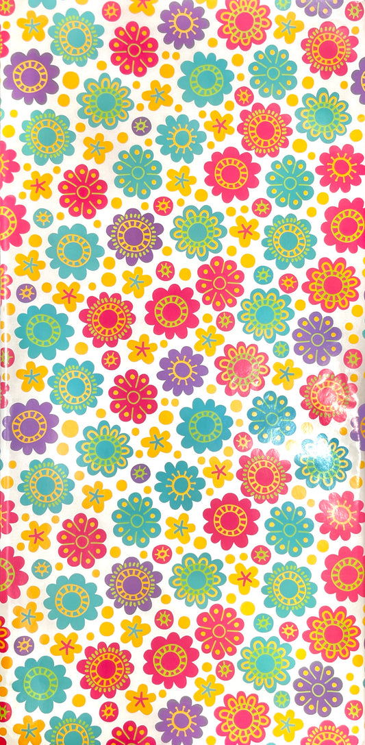 Mix Flower Printed Wrapping Paper ( Pack of 25 )