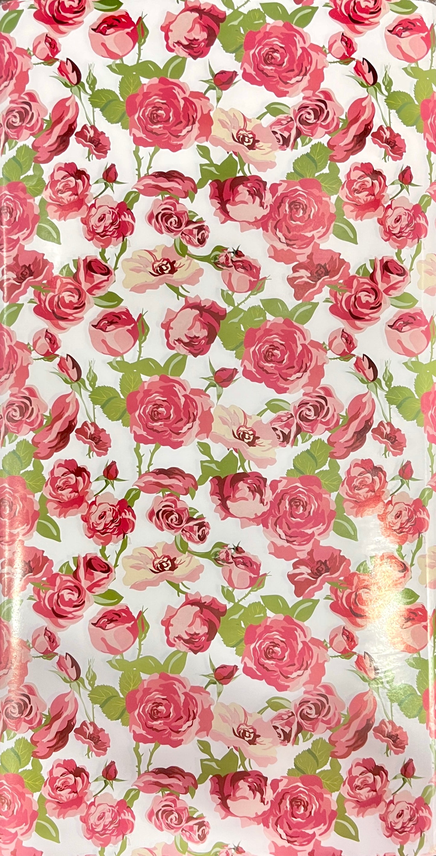 Pink Rose Print Wrapping Paper ( Pack of 25)