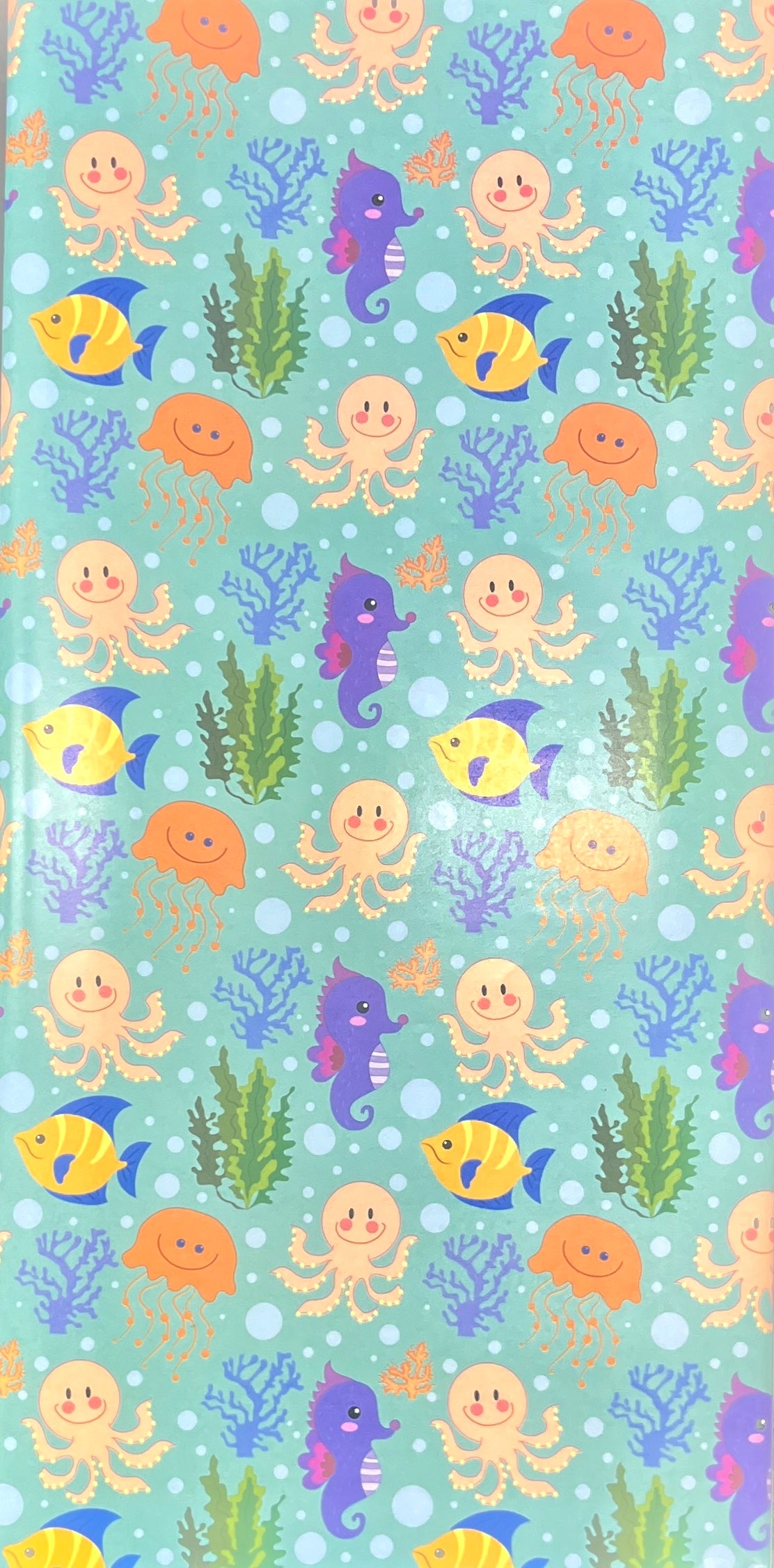 Aquatic Themed Gift Wrapping Paper