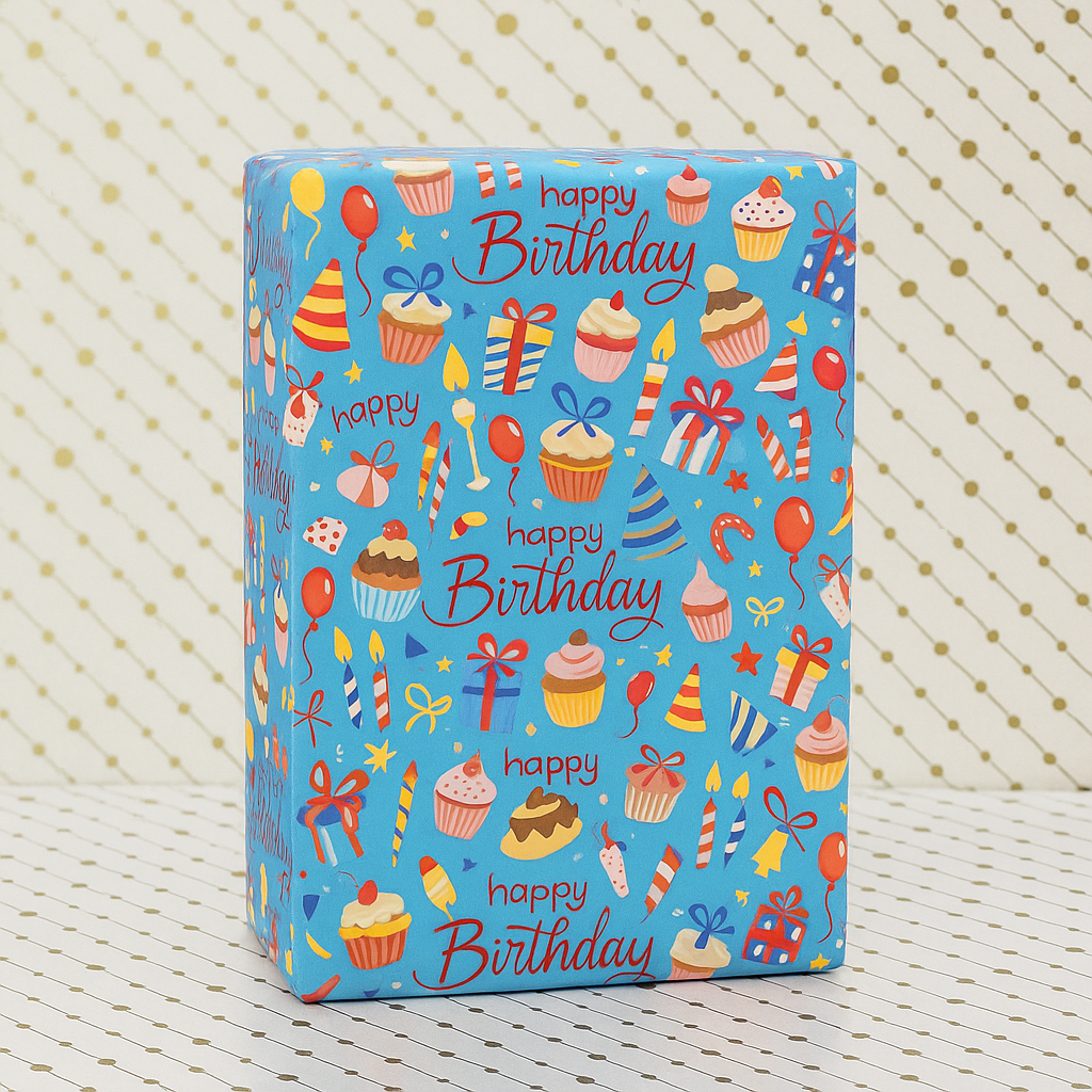 Happy Birthday Printed Gift Wrapping Papers